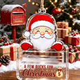 thumbnail image 1 of Acrylic Christmas Money Holder Ornament, Cash Gift Card Holder with Velvet Ribbon for Tree, Mantel, and Holiday Display, 1 of 10
