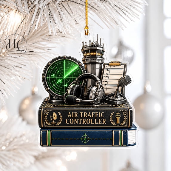 Acrylic Christmas Ornament Air Traffic Controller Radar Design for Tree ...