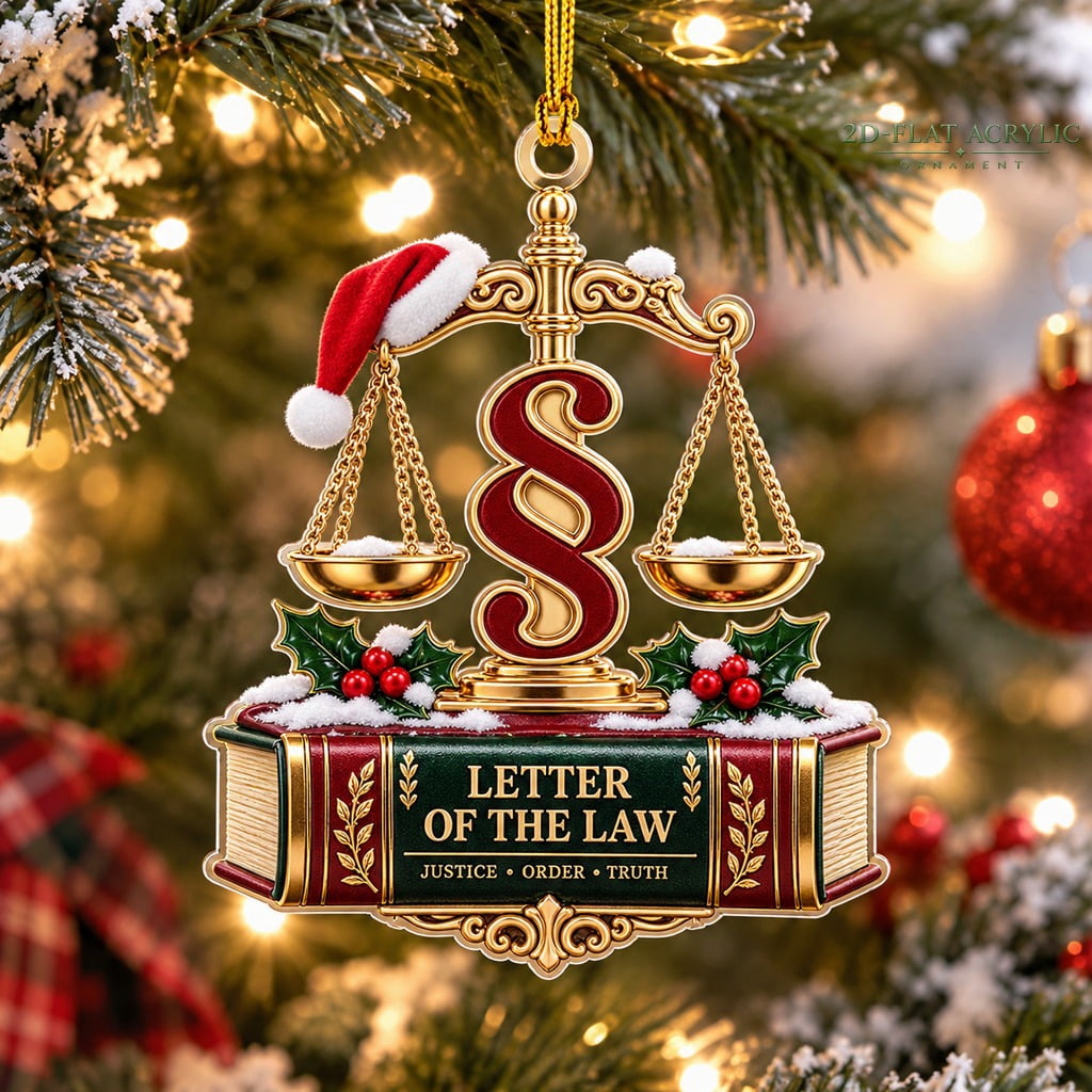 Acrylic Christmas Ornament Legal Section Symbol § Tree Hanging for ...