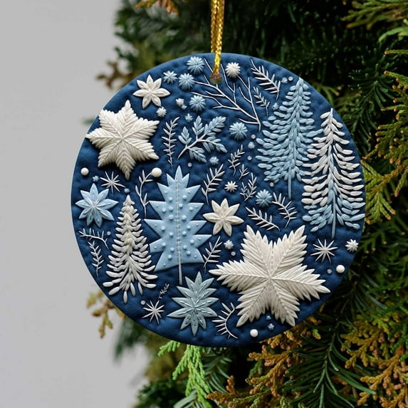 Sahpxhe Acrylic Christmas Ornament Pendants, Beautiful Round Christmas Pendant for Christmas Decorations Tree Decoration 3.15 Inch Multicolor