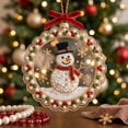 thumbnail image 1 of Acrylic Christmas Ornaments DIY Pearl Art Kits for Adults, Snowman Hanging Diamond Art Christmas Ornaments Set with Pearls, Special-Shaped Gems & Velvet Ribbon, Christmas Decor Craft, 1 of 7