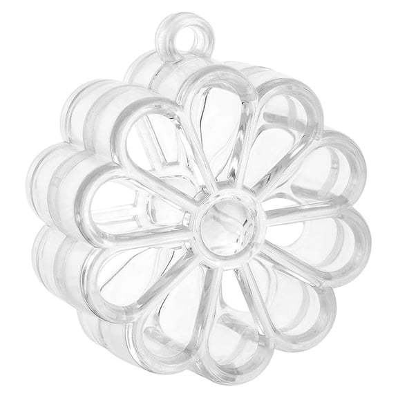 Acrylic Christmas Ornaments - Flower Shaped Fillable Ornaments, 12 Pack - Party Favors, DIY Crafts, Holiday Decor, Clear Ornament Balls