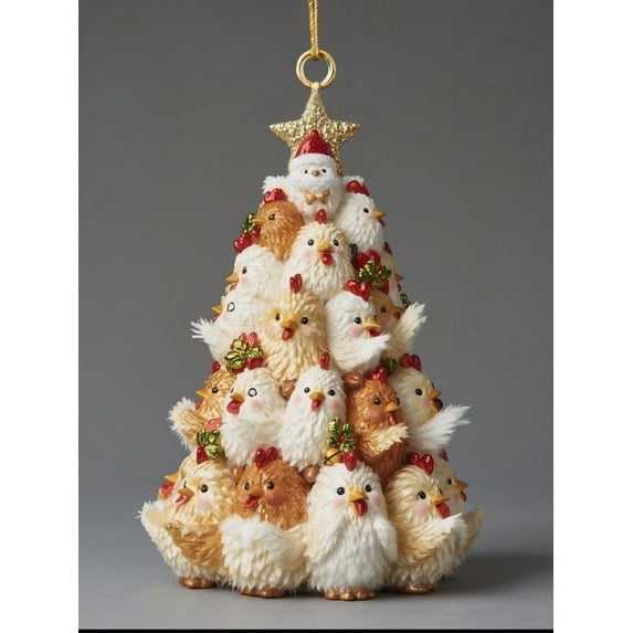 Acrylic Christmas Tree Ornaments - Flat Modern Decorations for Holiday Trees, Windows, Wreaths, Lightweight Shatterproof Pendants (Set of 12)