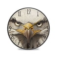 thumbnail image 1 of Acrylic Circular Clock 9.5x9.5 Inch Circular Clock Decorative Clock Creative Clock Dual-Purpose Clock Wall Clock Clock Decorate Your Space American Eagle, 1 of 9