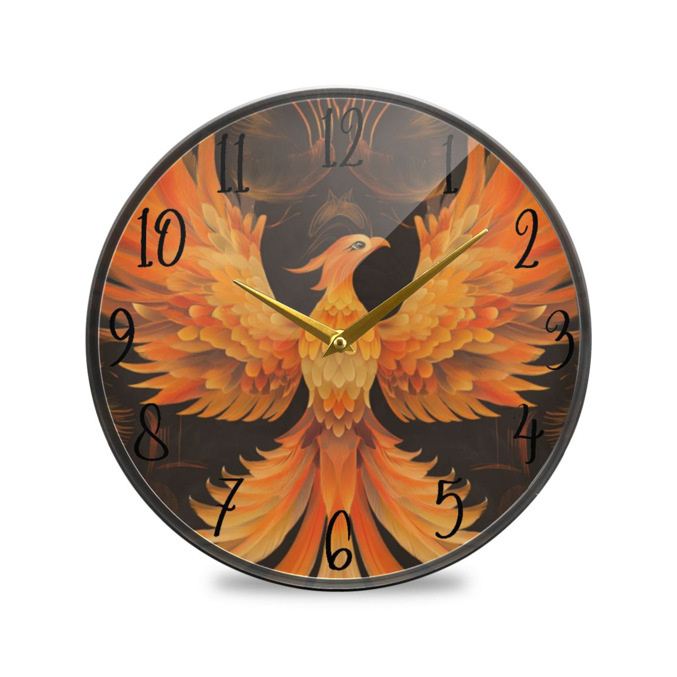 Phoenix Clock Acrylic Circular Clock 9.5x9.5 Inch Circular Clock Decorative Clock ...