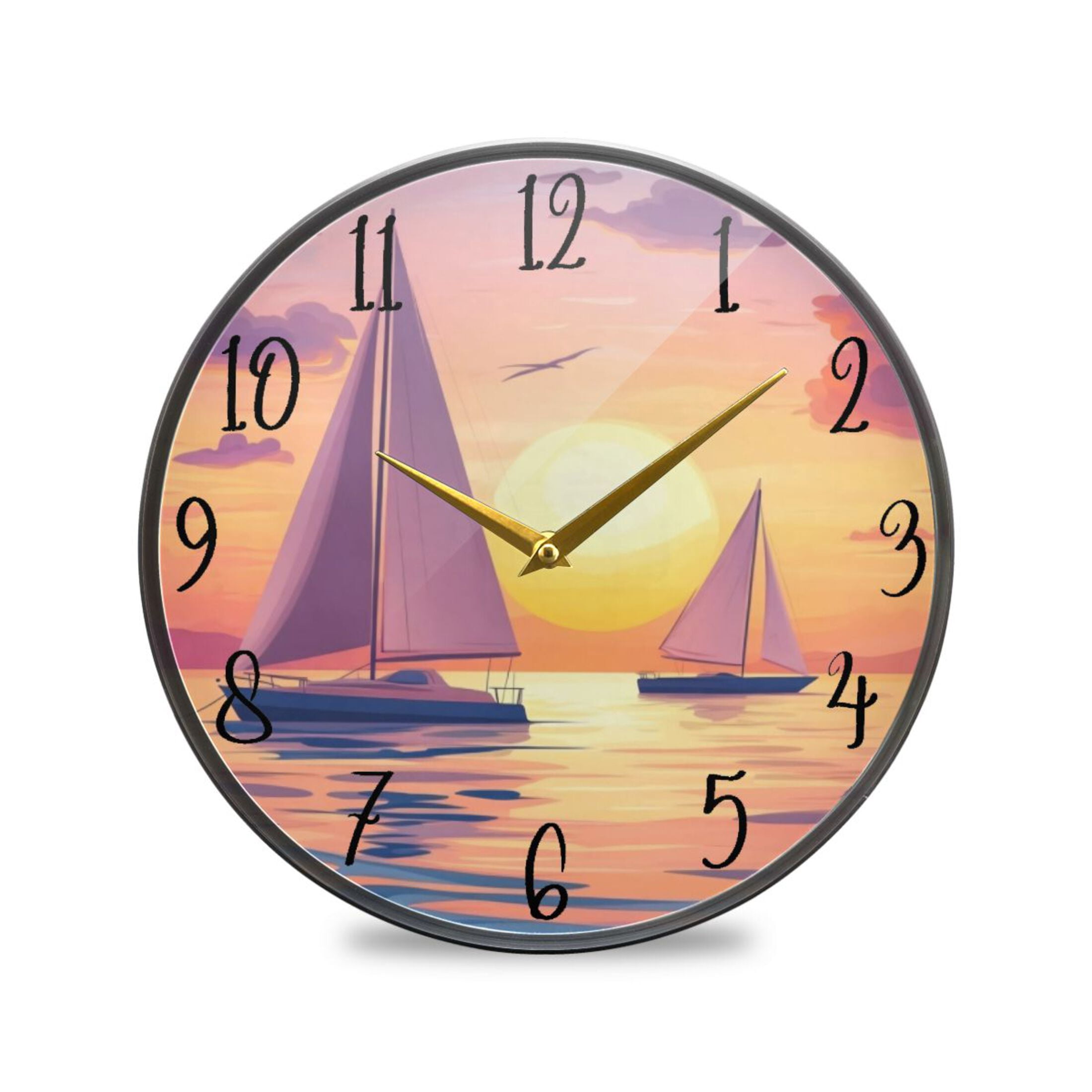 Acrylic Circular Clock 9.5x9.5 Inch Circular Clock Decorative Clock ...