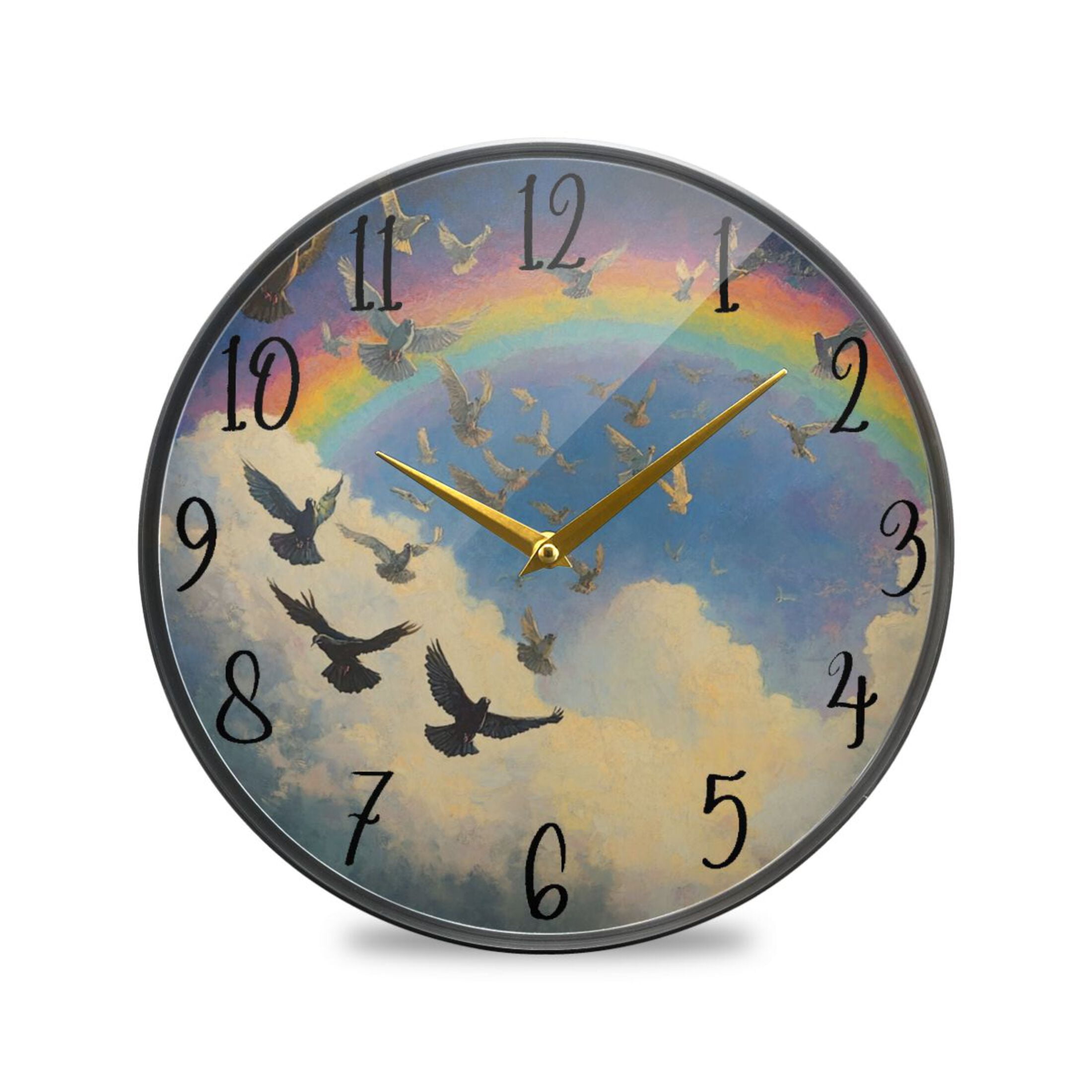 Acrylic Circular Clock 9.5x9.5 Inch Circular Clock Decorative Clock ...