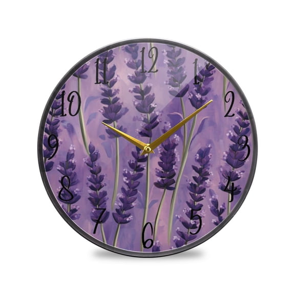Acrylic Circular Clock 9.5x9.5 Inch Circular Clock Decorative Clock Creative Clock Dual-Purpose Clock Wall Clock Clock Decorate Your Space Pretty Purple Lavender