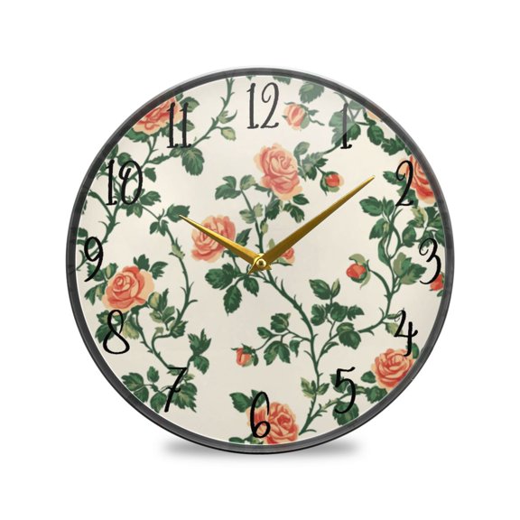 Acrylic Circular Clock 9.5x9.5 Inch Circular Clock Decorative Clock Creative Clock Dual-Purpose Clock Wall Clock Clock Decorate Your Space Pretty Rose4