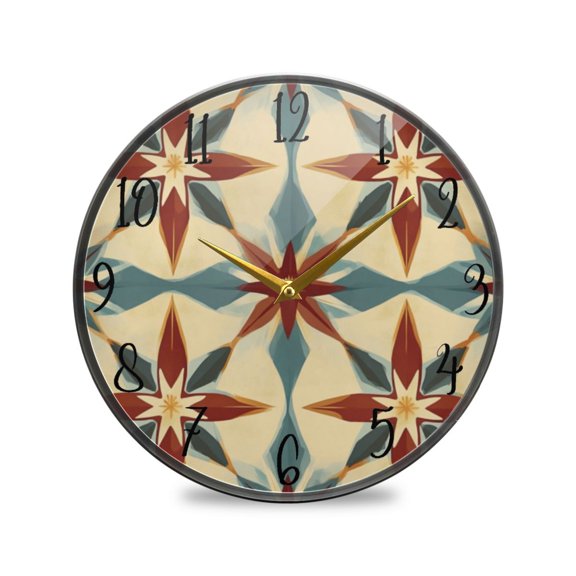 Acrylic Circular Clock 9.5x9.5 Inch Circular Clock Decorative Clock Creative Clock Dual-Purpose Clock Wall Clock Clock Decorate Your Space Pretty Stars3