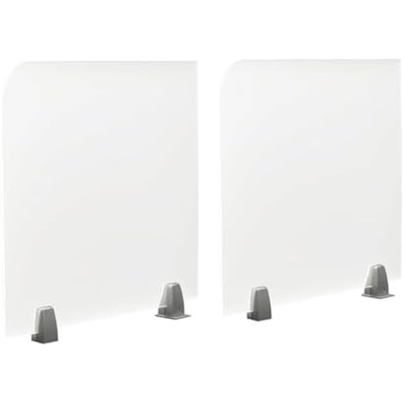 Acrylic Clamp-on Desk Partition, 23 x 18 Inch Translucent Desk Privacy Panel, Frosted Desk Dividers for Office Schools Classrooms, 2 Pcs$$Office