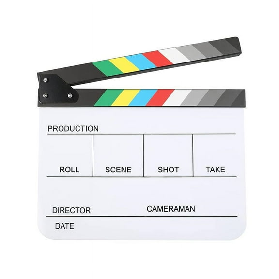 Acrylic Clapboard Dry Erase for TV Film Movie Director Cut Action Scene Clapboard G20183