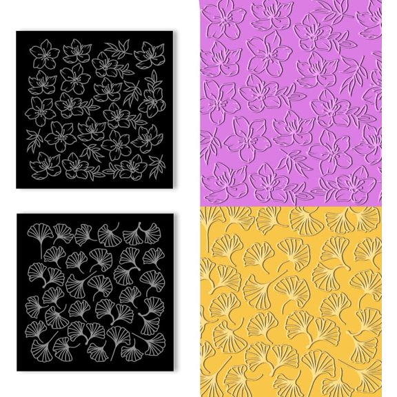 Acrylic Clay Texture Boards Square Others 2pcs/set 100x100mm