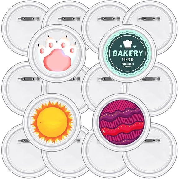 Acrylic Clear Button Pins for Crafts,Tutuviw 12 Pcs 3 inch DIY Photo Button Pins,Round Picture Photo Buttons Blank Pin,for Picture Make Your Own Buttons Badge Maker DIY Personalized Crafts Supplies