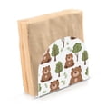 thumbnail image 1 of Acrylic Clear Cocktail Napkin Holder 2 Pack 4.1x4.9x2 inch Cute Bear with Tree, 1 of 9