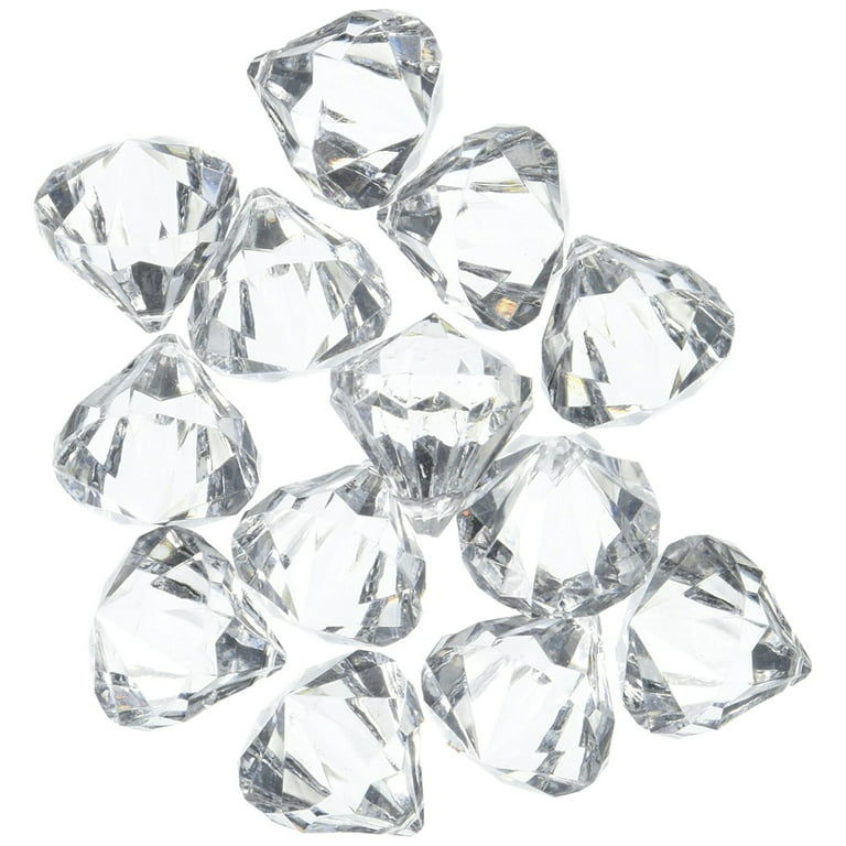 Acrylic Clear Ice Rock Diamond Crystals Treasure Gems for Table Scatters, Vase Fillers, Event, Wedding, Arts & Crafts, Birthday Decoration Favour