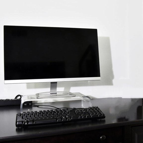Acrylic Clear Monitor Riser Laptop/Multimedia Monitor Stand for Home Office