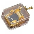 thumbnail image 1 of Acrylic Clear Music Box,Gold Hand Cranked Gurdy Musical Mechanism Box,Complete Songs,Christmas Gift for Children, 1 of 7