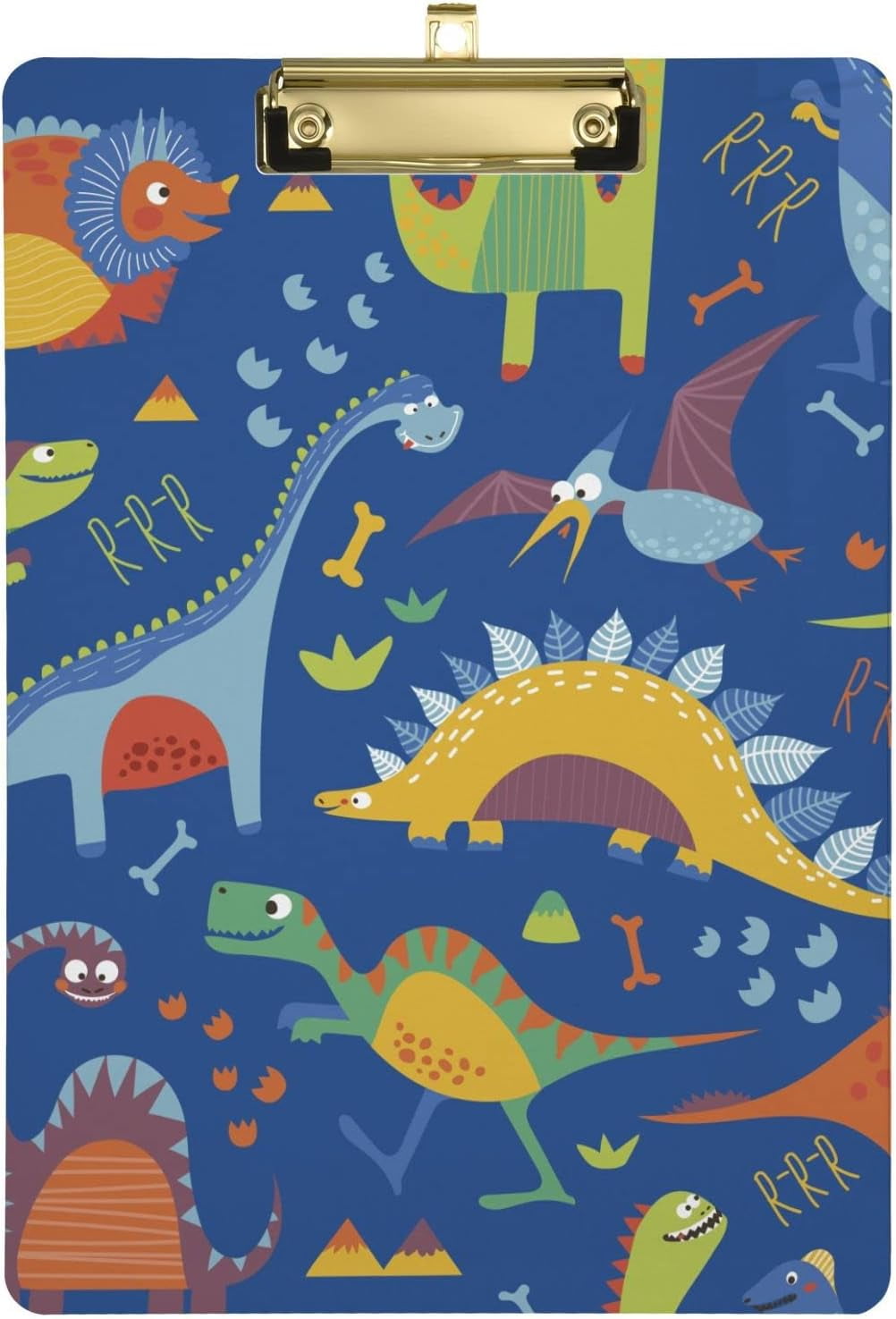 Acrylic Clipboard Colorful Cute Dinosaurs A4 Letter Size Clipboards for