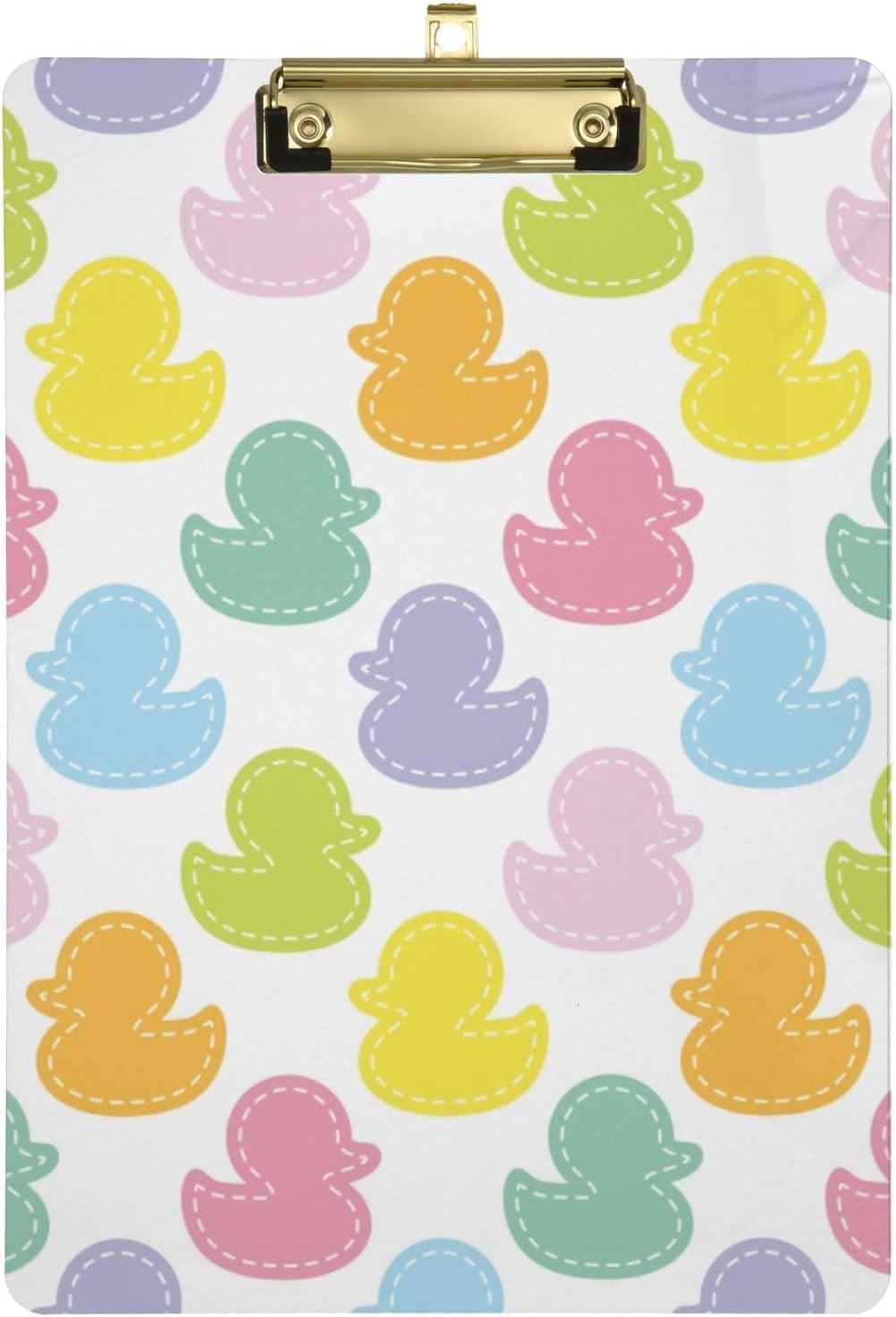 Acrylic Clipboard Cute Colorful Ducks Doodle A4 Letter Size Clipboards