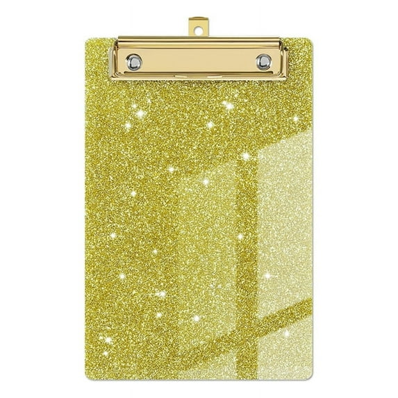 Acrylic Clipboards 4x6In Sparkling Glitter Clipboard with Low Metal Clip and Hanging Hole Classroom School Office Use