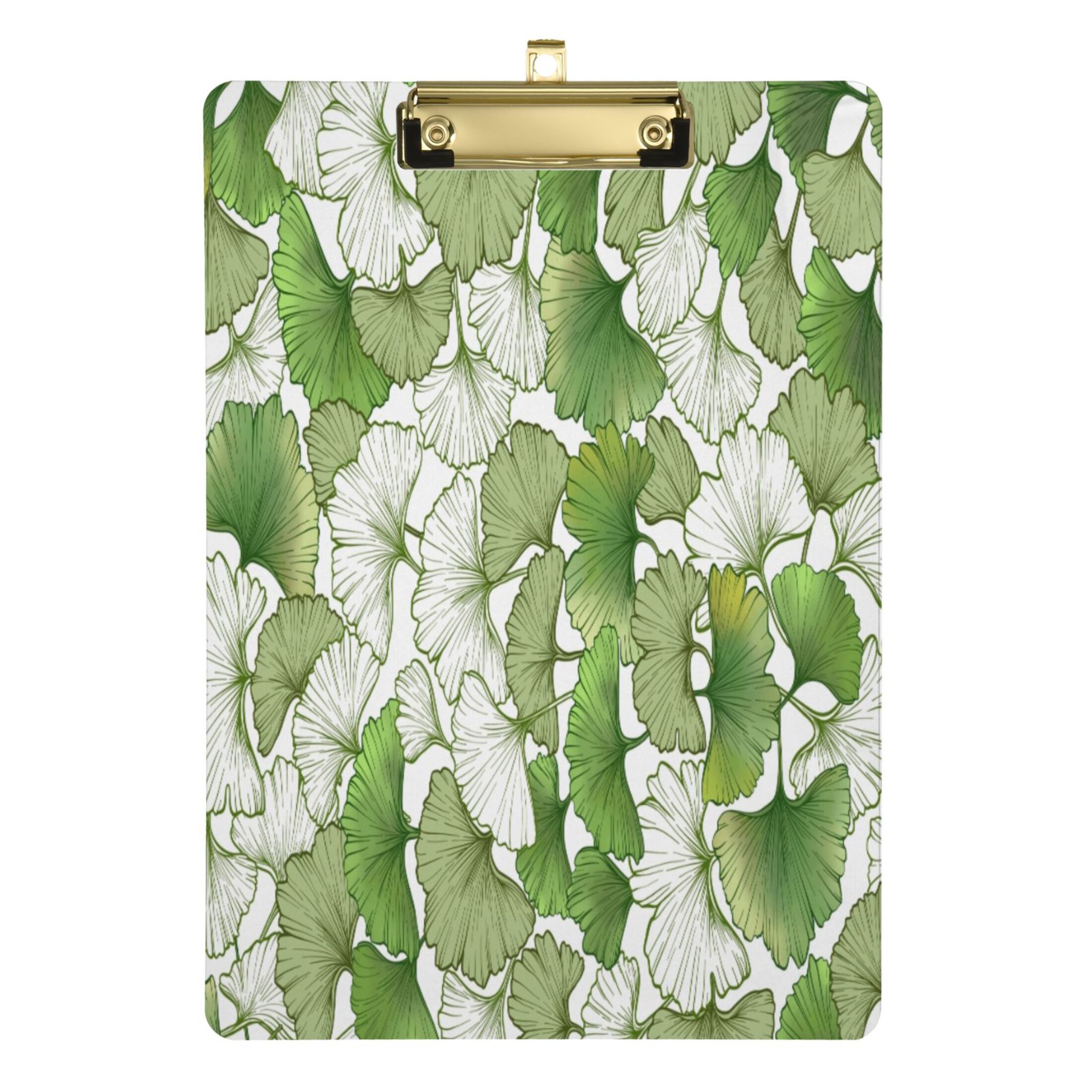 Acrylic Clipboards Green Leaves A4 Standard Size Clipboard 12.5" X 9