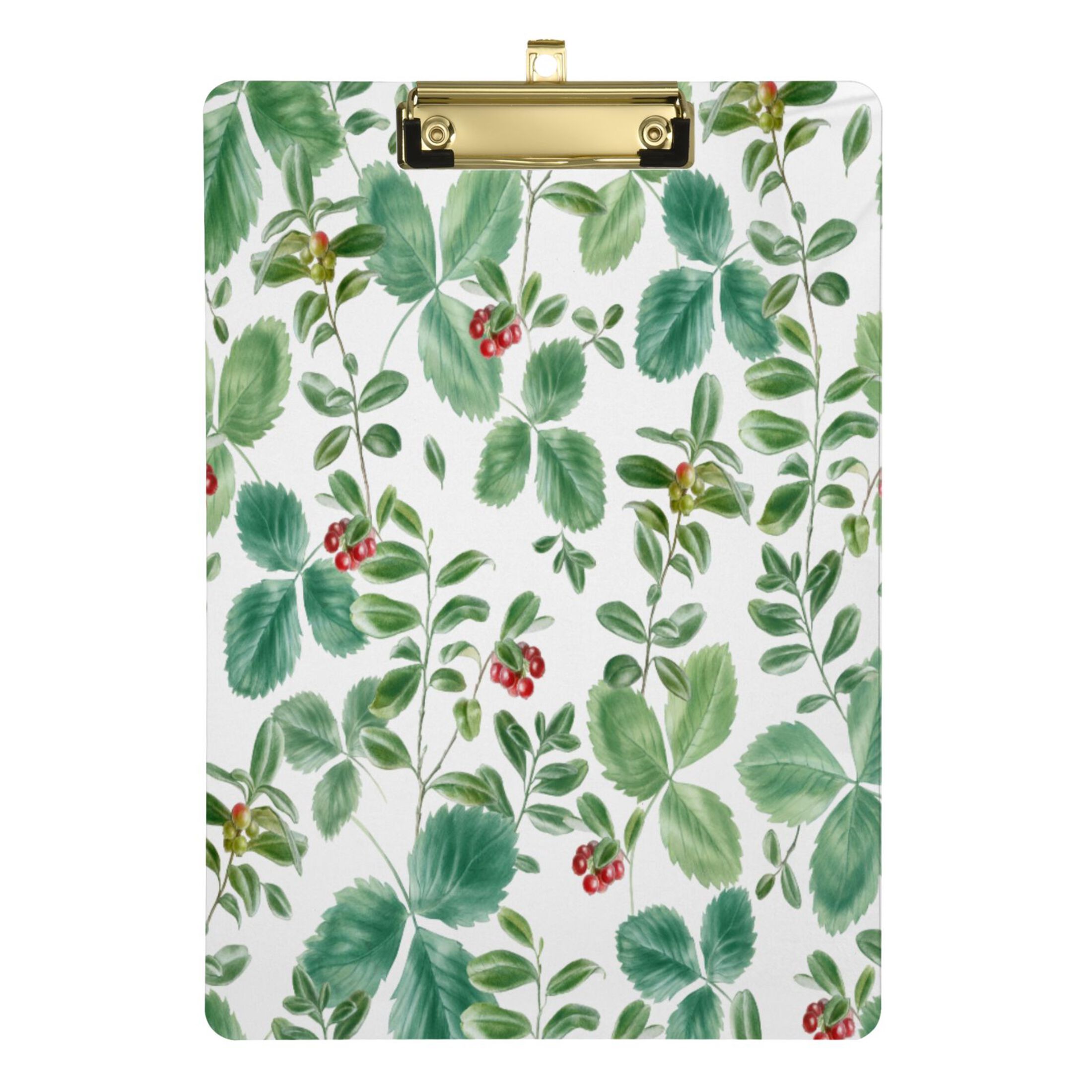 Acrylic Clipboards Green Leaves and Fruits A4 Standard Size Clipboard