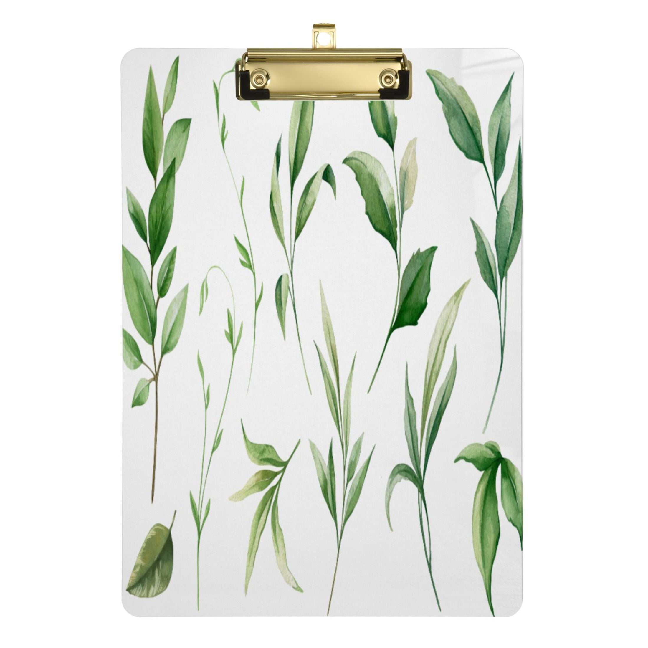 Acrylic Clipboards Green Wild Leaves A4 Standard Size Clipboard 12.5" X