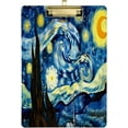 thumbnail image 1 of Acrylic Clipboards with Low Profile Clip, A4 Standard Size 9" x 12.5" File Holder for Writing Drawing, Clip Boards for Doctors Offices, Starry Night Van Gogh Gifts, 1 of 7