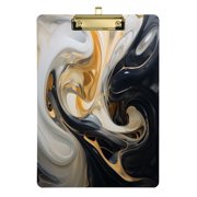 Acrylic Clipboards Marble Black and White A4 Standard Size Clipboard 12.5" X 9" Clip Board for Office School Teacher Women Men