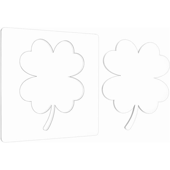 Acrylic Clover Router Template 7.8inch Clear Inlay Template Woodworking Router Tool for DIY Making