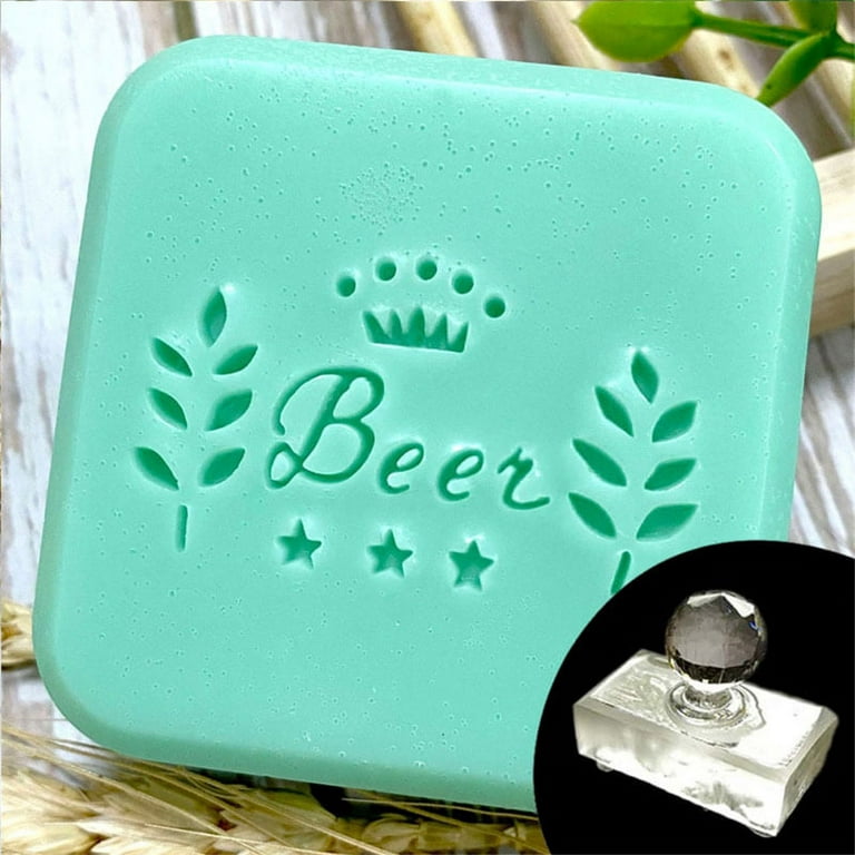 Acrylic Coffee Beer Soap Stamp Handmade Crafts Soaps Seal English