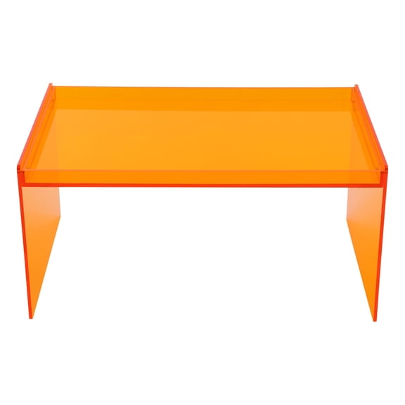 Acrylic Coffee Table, 80x50x40cm Folding Table with 8mm Thick Acrylic Top, Durable and Water-Resistant Side Table for Living Room, Camping