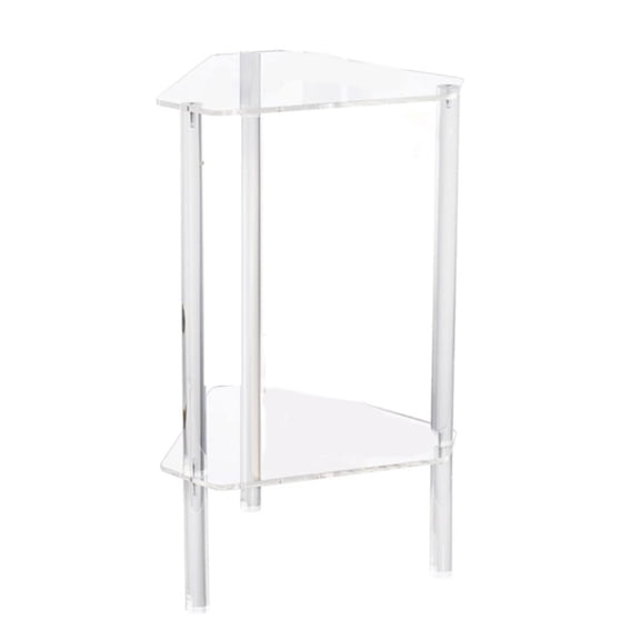 Acrylic Coffee Table Clear Multipurpose Furniture Sturdy Side Table Transparent Desk Polygonal Shape Bedroom Nightstand