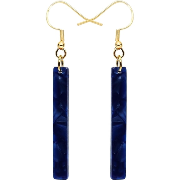 Acrylic Colorful Rectangle Dangling Earrings For Women, Cute Black White Red Green Orange Pink Purple Blue Yellow Drop Dangle Earrings For Women Trendy With Sterling Silver Hook[Z1]