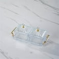 thumbnail image 1 of Acrylic Compartment Serving Tray With Lid Snack Plate For Coffee Table Fruit Storage Wedding Party Display And Home Entertaining, 1 of 9