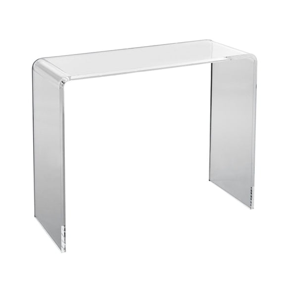 Acrylic Console Table, Clear End Table, Transparent Side Table 38.2x15x29.3 inch, U-Shape Design, Living Room & Foyer