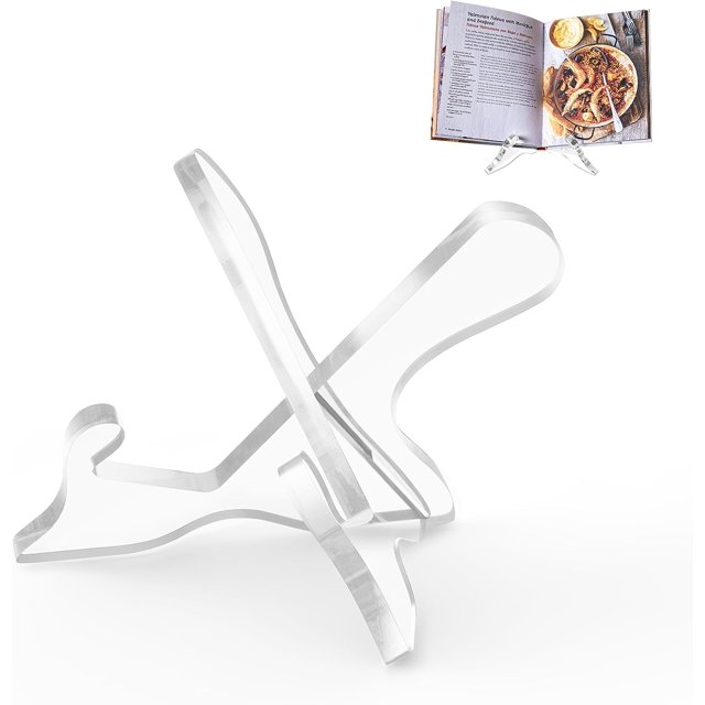 Acrylic Cookbook Stand, Plate Stand Cookbook Recipe Book Holder Cook