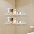 Acrylic Corner Shower Caddy Shelf 2 Pack, Adhesive Wall Mounted