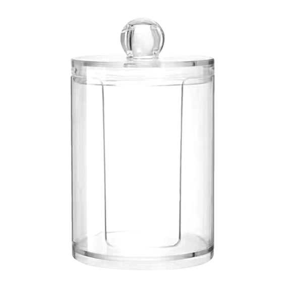 Acrylic Cosmetic Cotton Pad Organizer with Dispenser – Durable Stylish Makeup and Cotton Swab Storage Box, Space-Saving Clear Storage Container