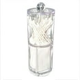 thumbnail image 1 of Acrylic Cosmetic Storage Container with Lid, Round Box Design for Holding Single-Use Cotton Pads or Makeup Brushes, Compact Case for Traveling or Desk Use, 1 of 6