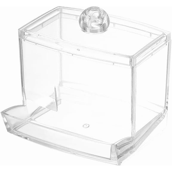 Acrylic Cosmetic Storage Organizer Box with Lid Dust-proof Case for Makeup Tools Small Accessories Storage Clear 8.8x7.7x9cm for DIY