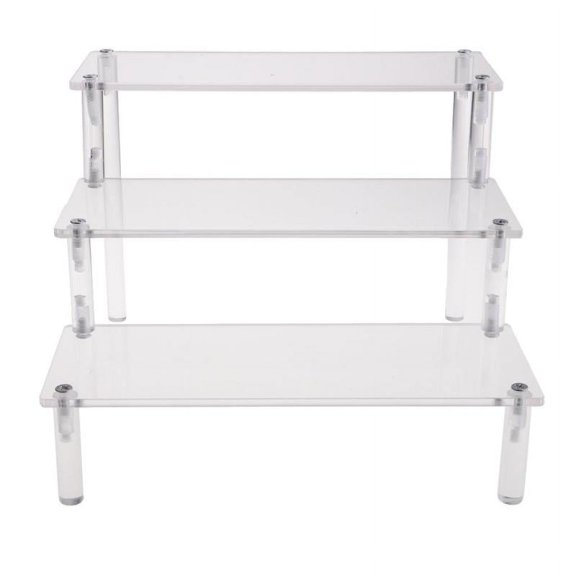 Acrylic Cosmetics Storage Rack Detachable Model Figures Display Stand 3-Tier