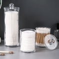 thumbnail image 1 of Acrylic Cotton Pad Dispenser | Transparent Cosmetic Organizer Storage Box for Cotton Pads, Swabs, Makeup Accessories | Durable Plastic, Compact Design, Polished Edges, 9x7cm/3.5x2.7in | Space-Saving, 1 of 3
