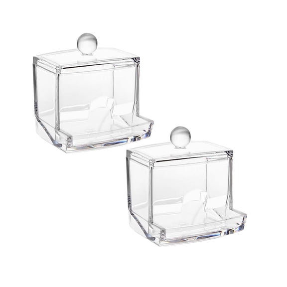 Acrylic Cotton Storage Box Cotton Crystal Storage Box Home Plastic Box Bathroom Storage