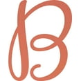 thumbnail image 1 of Acrylic Craft Letters, Lobby Sign B Script, 1'' Tall Pastel Coral Alphabet, 1 of 5