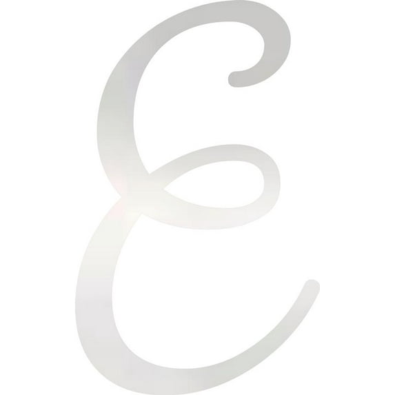 Acrylic Craft Letters, Lobby Sign E Script, 1'' Tall Clear Alphabet