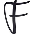 thumbnail image 1 of Acrylic Craft Letters, Lobby Sign F Script, 1'' Tall Transparent Black Alphabet, 1 of 5
