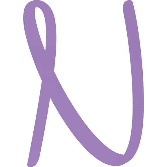 Acrylic Craft Letters, Lobby Sign N Script, 1'' Tall Lavender Alphabet