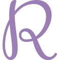 thumbnail image 1 of Acrylic Craft Letters, Lobby Sign R Script, 1'' Tall Lavender Alphabet, 1 of 5